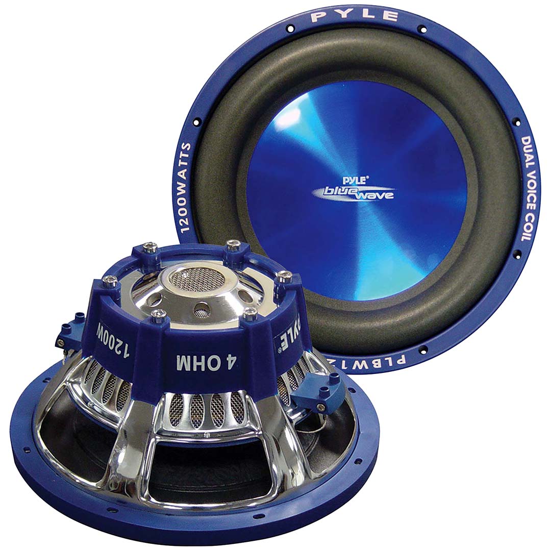 Subwoofer 12'' Pyle Blue Wave 1200 Watts; Dvc; 70Oz Magnet
