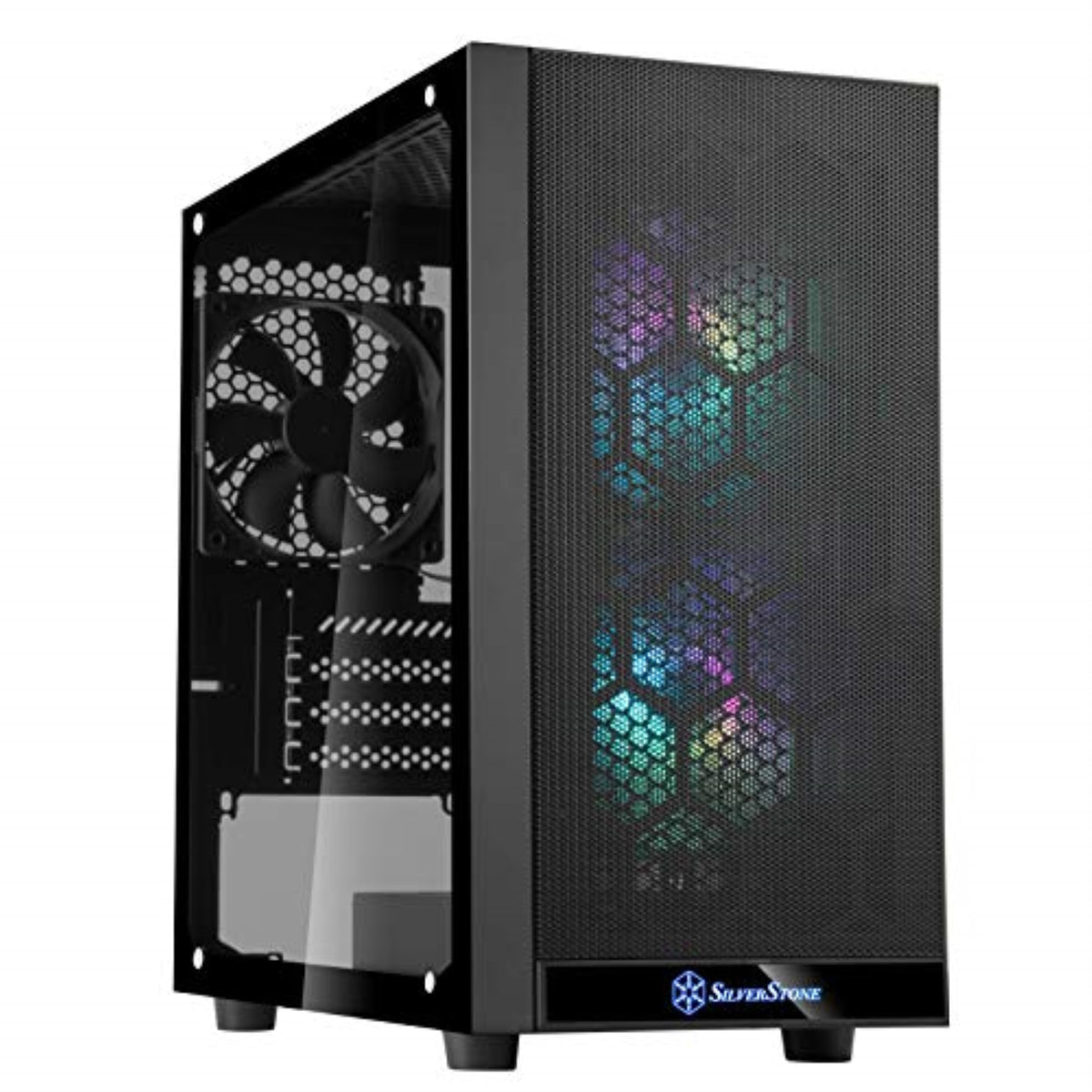 PS15B-PRO,Black, Plastic Bezel, Steel Body, M-ATX M/B,3.5'' x1, 2.5'' x3, 2120mm ARGB front fan, 1120mm rear fan slot, 2 x 120/1