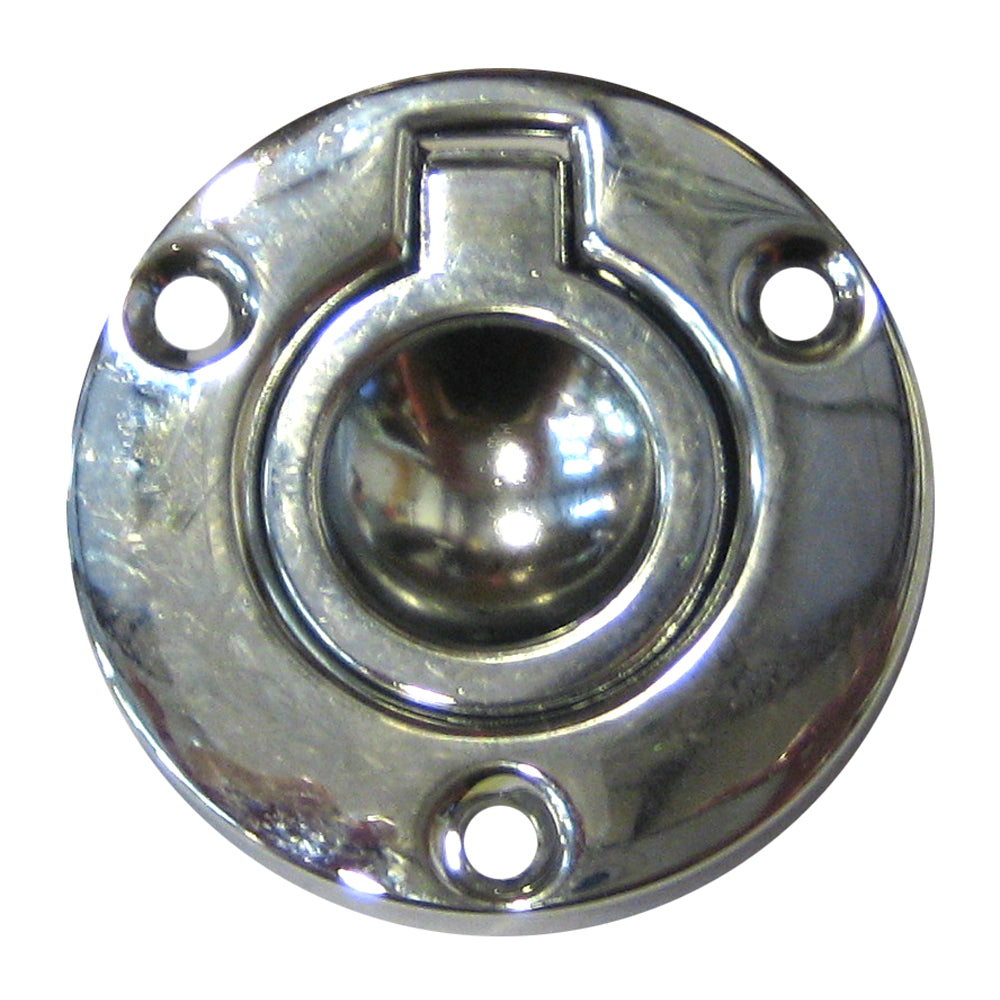 Perko 2'' Round Flush Ring Pull Chrome Plated Zinc,WBHDWB005FCI6HC