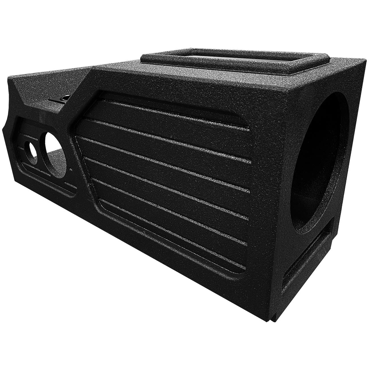 Qpower Qbomb 07   13  Gm/Chevy Crew Cab Center Console Single 12 Vented Empty Woofer Enclosure