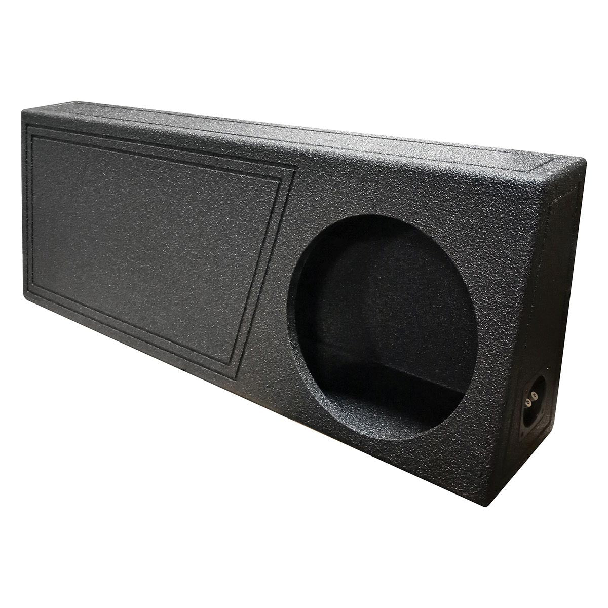 Qpower Single 12'' Ported Spl Empty Woofer Box W/Bedliner Spray