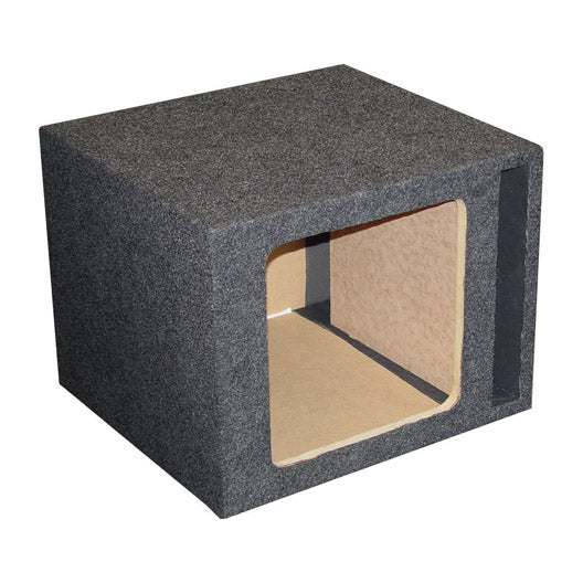 Qpower Empty Woofer Box Single 12'' Square;Vented;Mdf