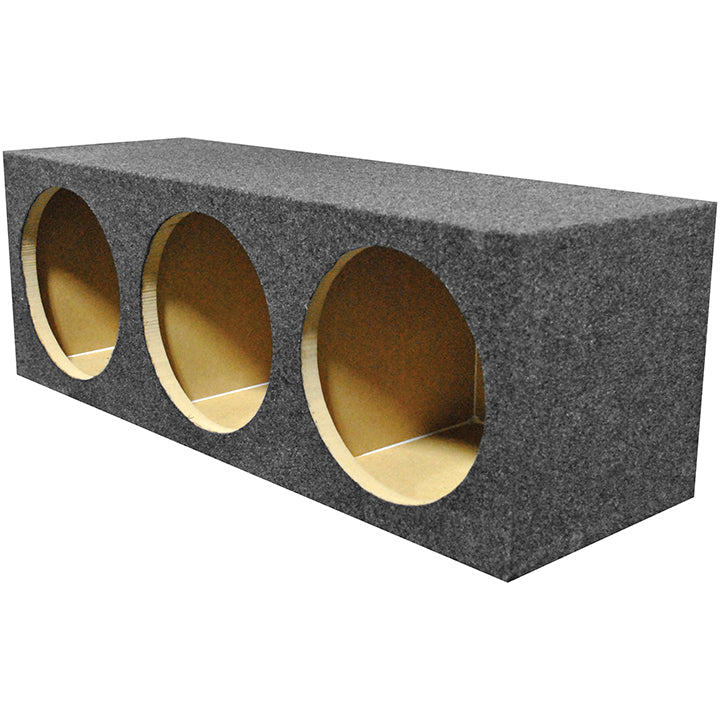 Qpower Empty Enclosure 12'' 3 Hole Straight Across Heavy Duty