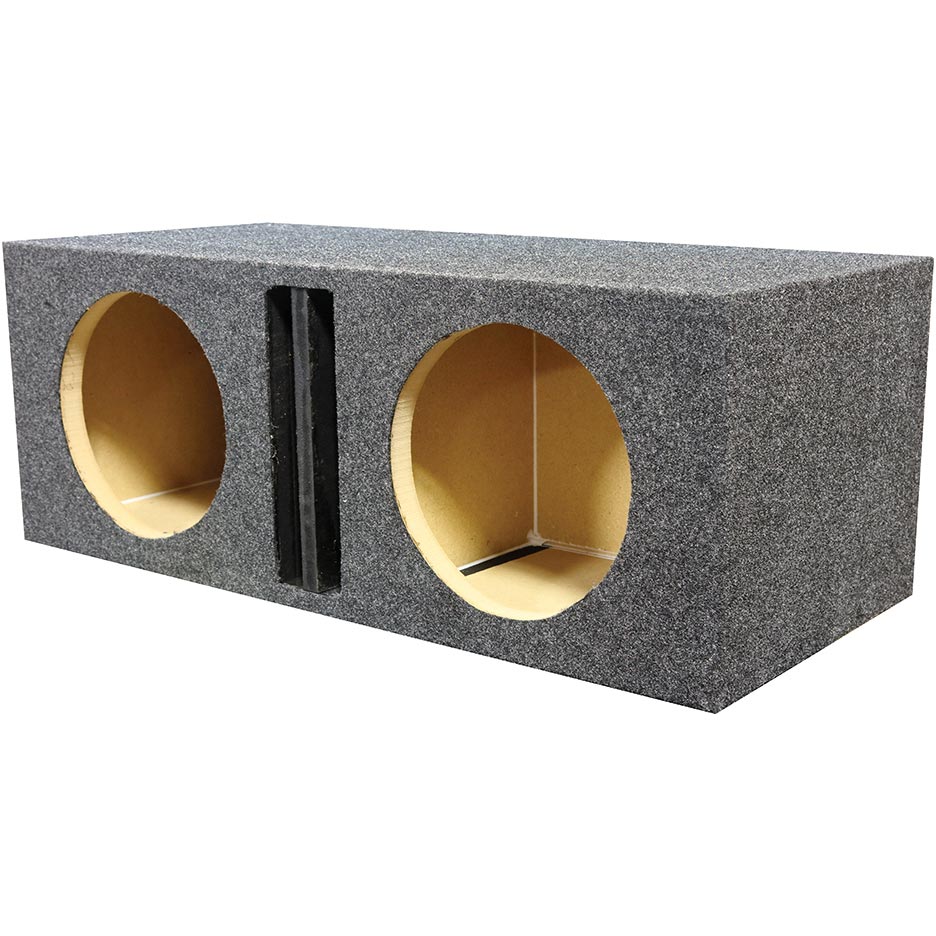 Qpower Dual 12'' Ported Heavy Duty Enclosure With Divider