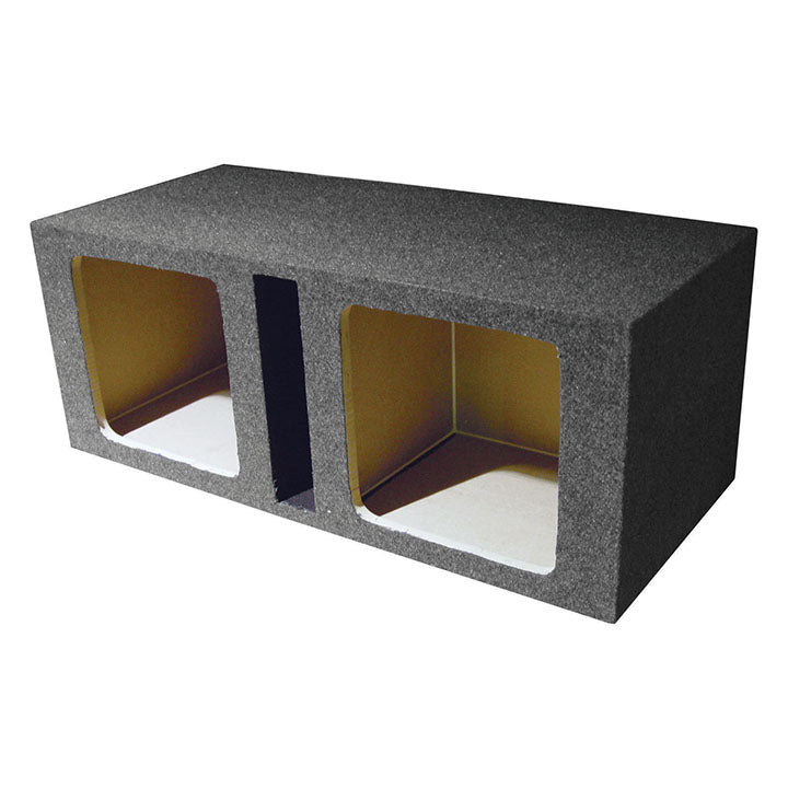 Empty Woofer Box Dual 12'' Mdf Vented Bass Box Square
