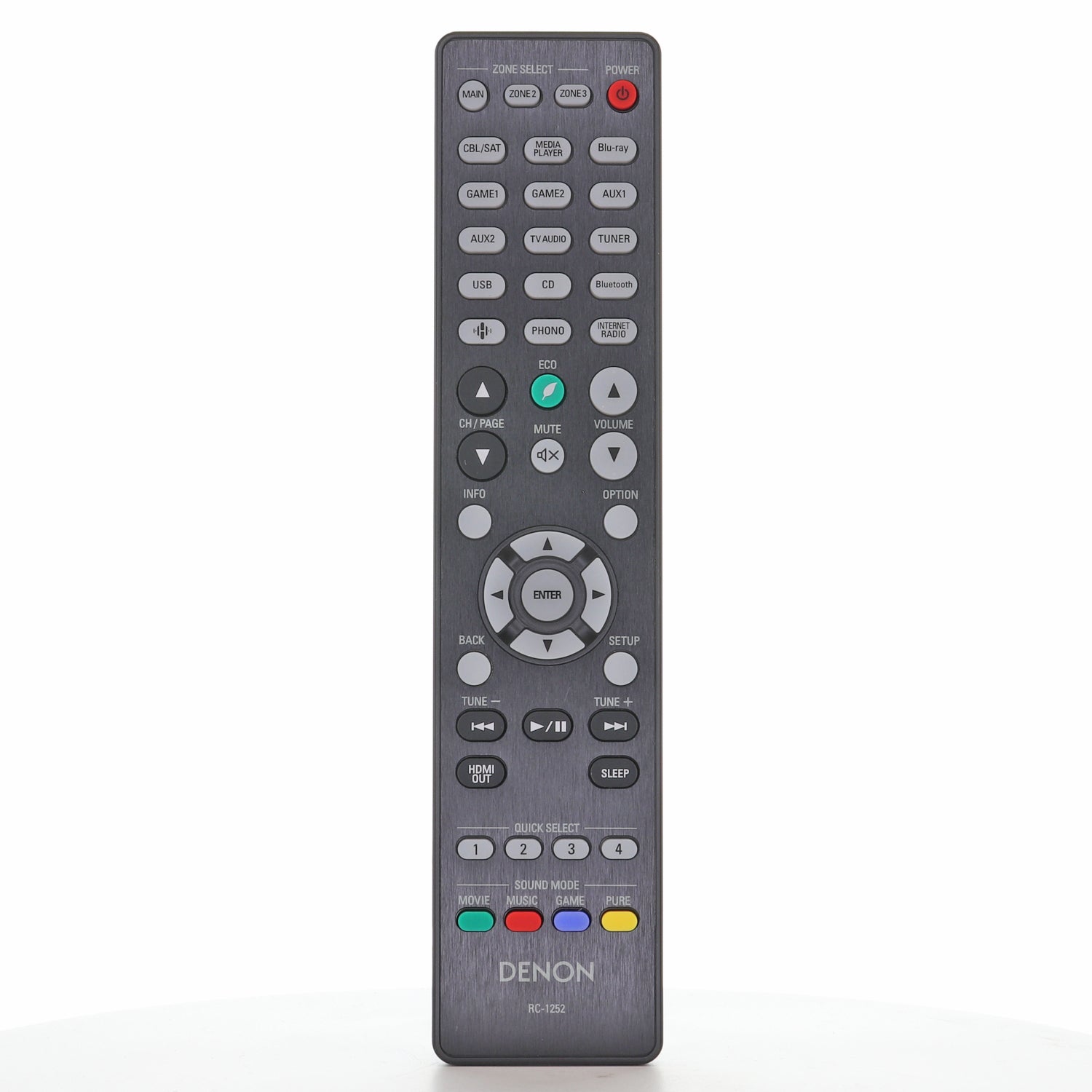 Denon RC-1252 A/V Receiver Remote Control | AVRX4800H - 30701029200AD