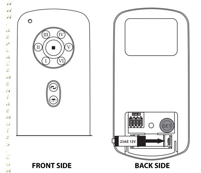 Anderic Substitute for Hampton Bay UC787GT Ceiling Fan Remote Control [RR787T]