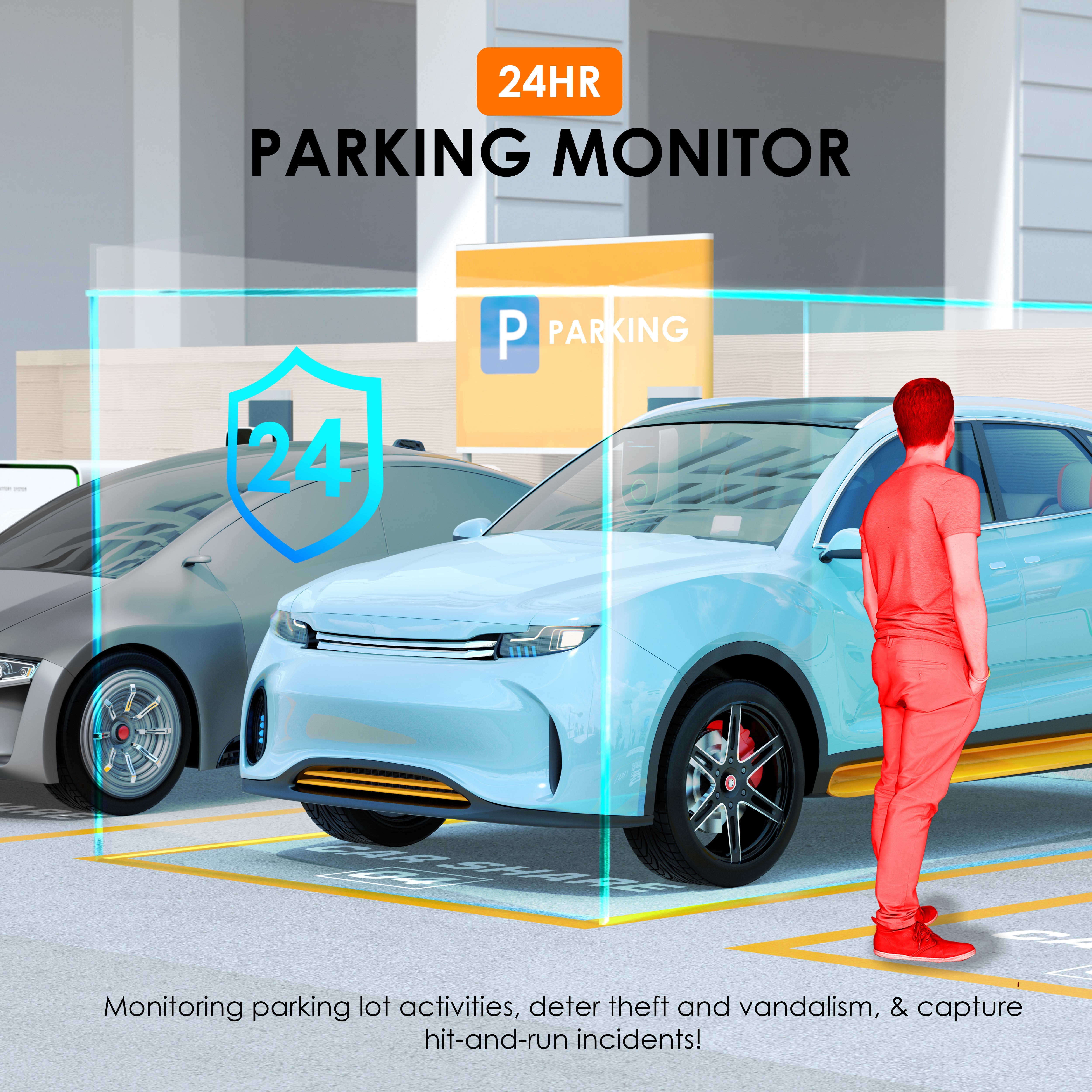 REXING RH2-4 Quad-Channel Dash Cam – 1080p Front, Rear, Cabin, and Exterior Coverage with Wi-Fi, and Optional GPS