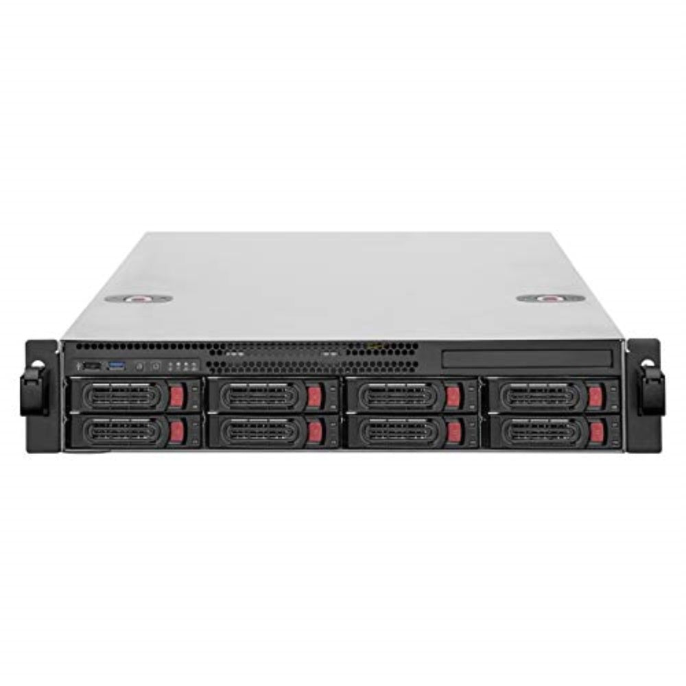 Rackmount Storage Chassis, 2U 8 Bay 3.5''/2.5'' Hot Swap With 12Gbps Minisas Hd Sff 8643 Backplane,Sgpio, E Atx, Auto Lock Handl