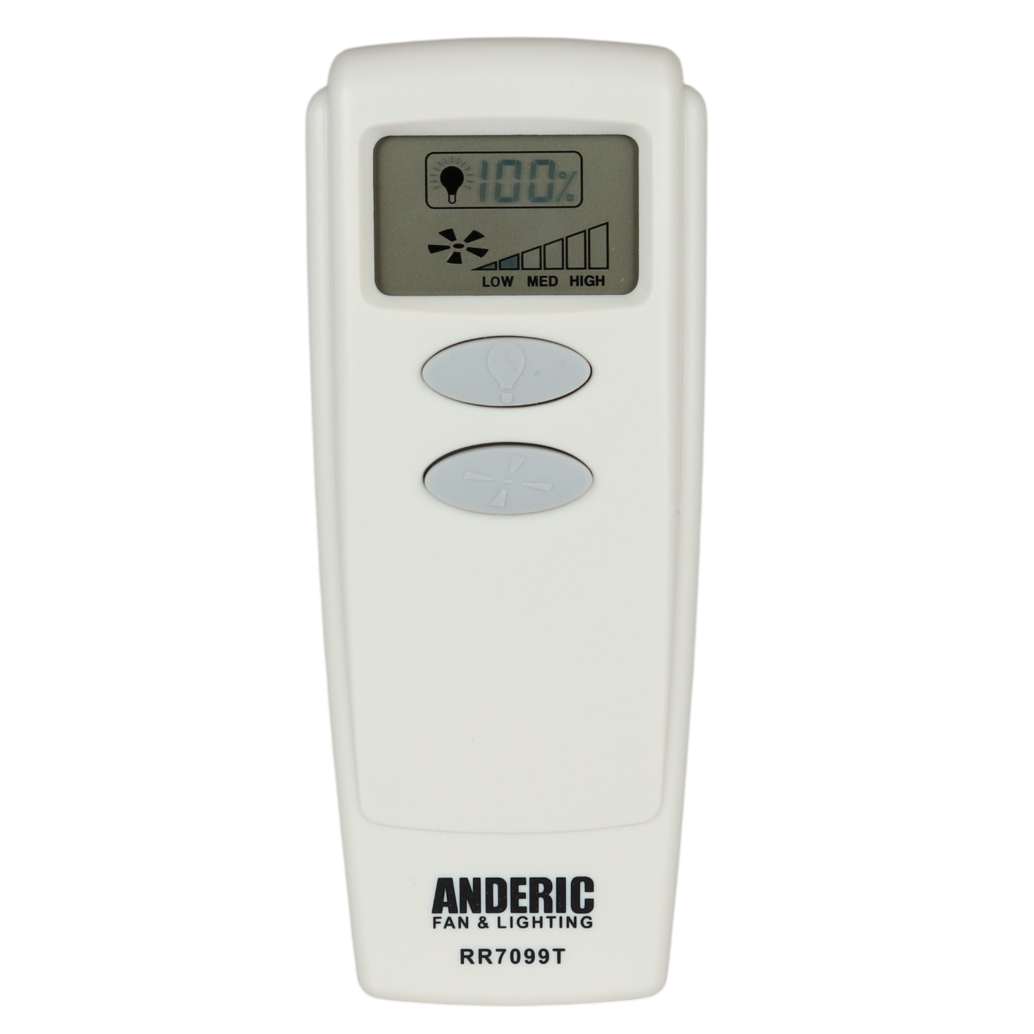 Anderic RR7099T Replacement Ceiling Fan Remote Control with LCD | CHQ8BT7098T