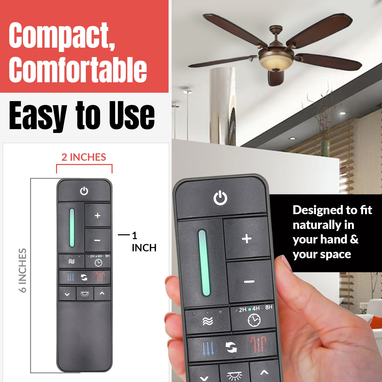Substitute for Casablanca RH786NRW STEALTH Ceiling Fan Receiver [UC7225T-UC786N12-KIT]