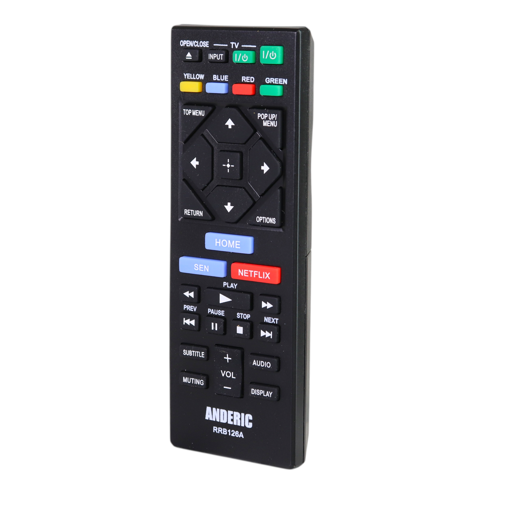 Anderic RRB126A Replacement Blu-ray Disc Player Remote Control for Sony RMT-B126A and Similar Models