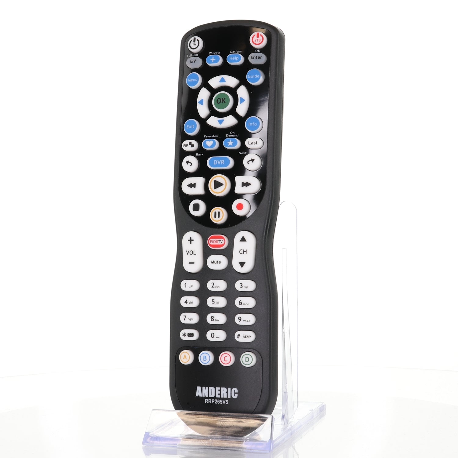 Anderic RRP265V5 Replacement 2-Device Universal Remote Control for Verizon FiOS Cable - P265v5 [RRP265V5]