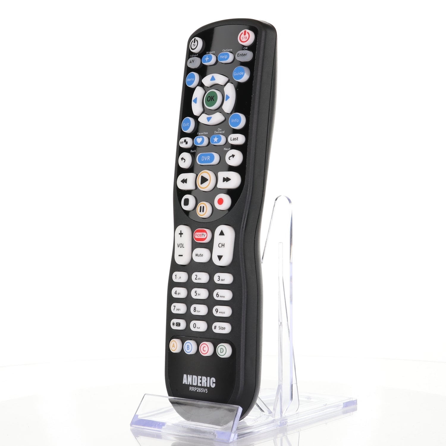 Anderic RRP265V5 Replacement 2-Device Universal Remote Control for Verizon FiOS Cable - P265v5 [RRP265V5]