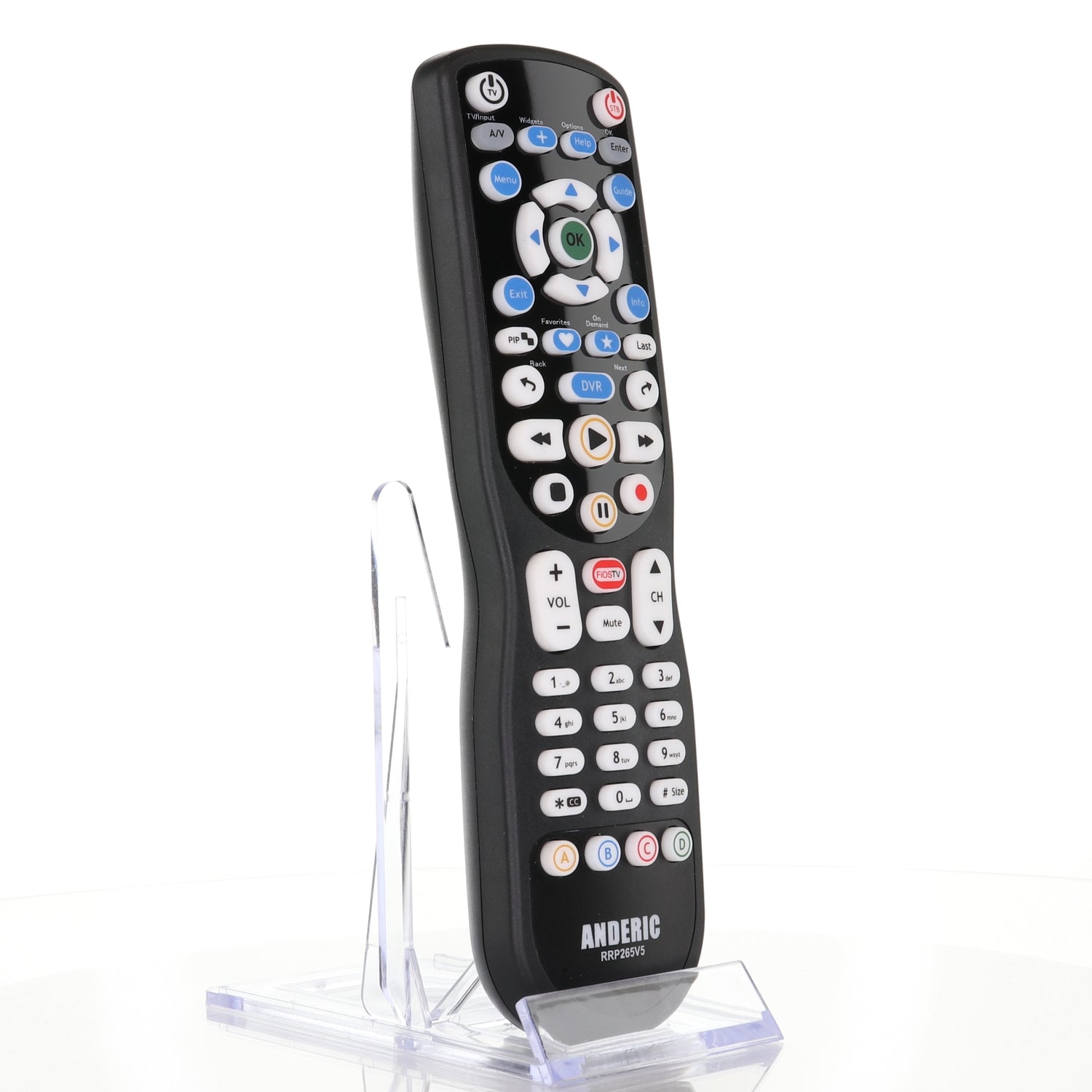 Anderic RRP265V5 Replacement 2-Device Universal Remote Control for Verizon FiOS Cable - P265v5 [RRP265V5]