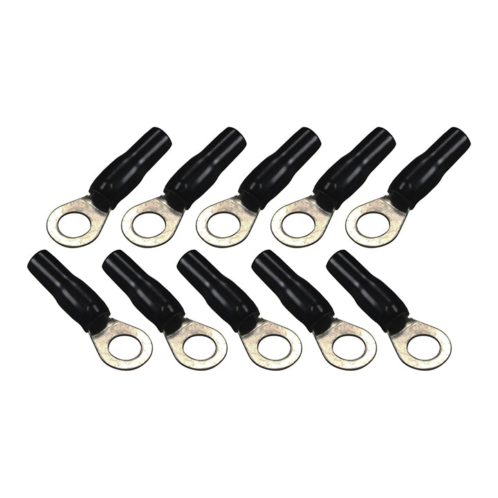 Orion Ring Terminal 8 Gauge 5/16 Hole - Black 10 Pcs.