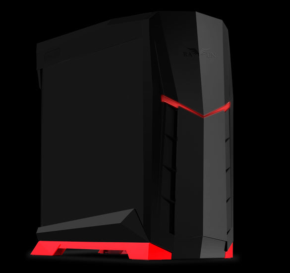 Black & Red, Revolutionary 90 Degree Motherboard Mounting, 2.5 / 3.5 Hdd X4, Support Atx Class Mb, Ps2 Class Psu, Side Window