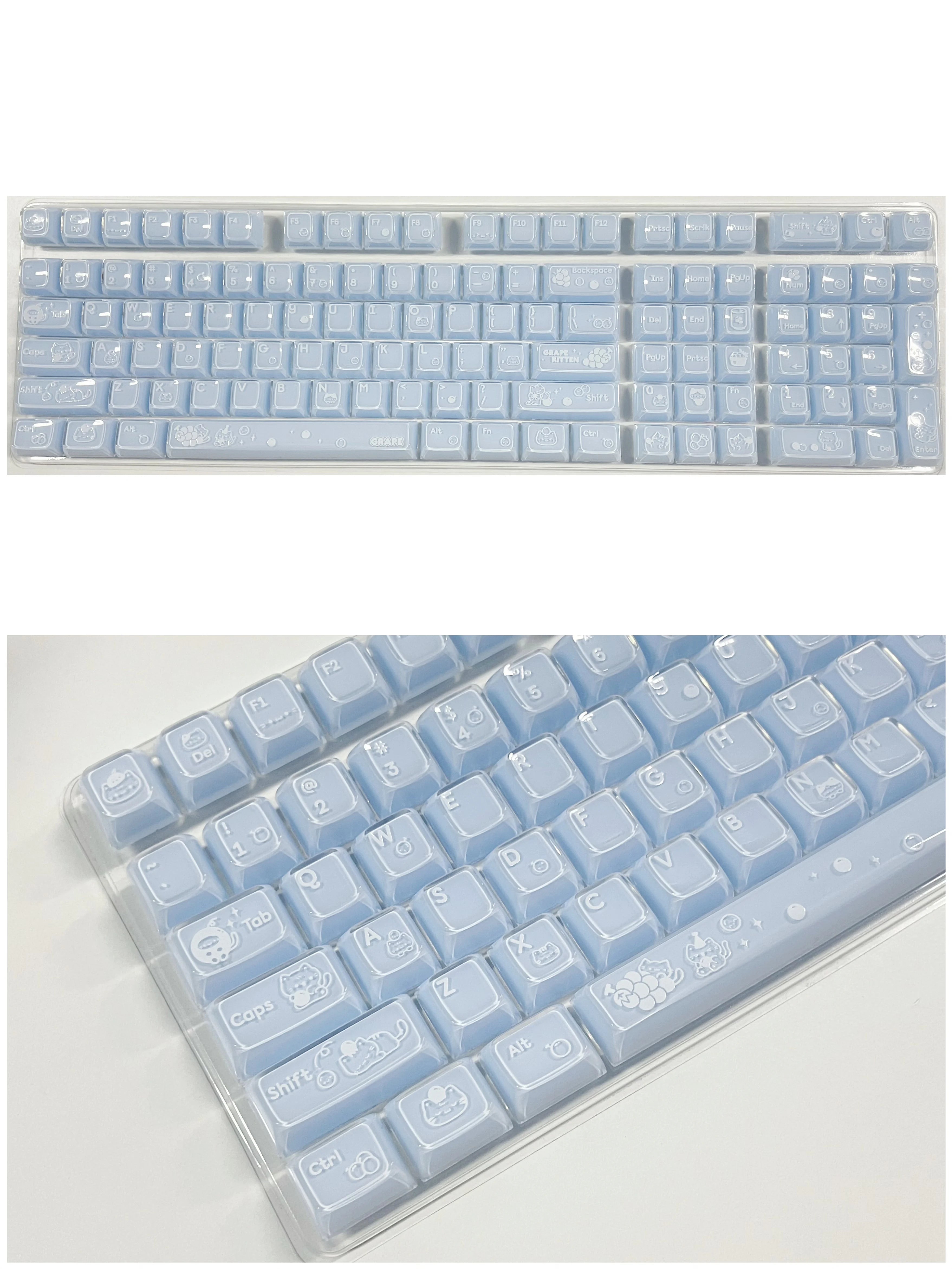 OEM Profile Pink Jello Crystal Keycap Translucent Clear Keyboard Keycap for Cherry Gateron MX Switches Mechanical Gamer Keyboard