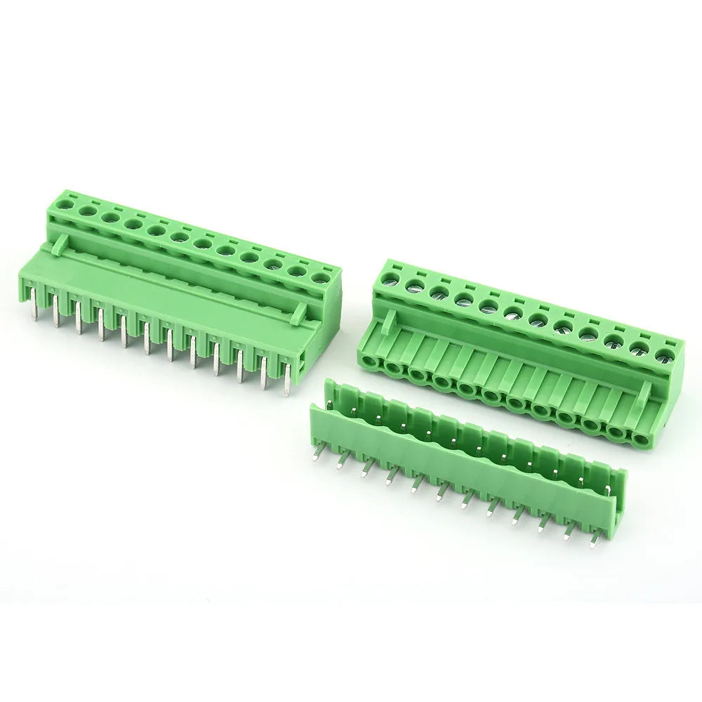 10Sets KF2EDG 5.08mm Pitch PCB Screw Terminal Block 2P 3 4 5 6 7 8 9 10P 12Pin Male Plug Female Socket Pin Header Wire Connector
