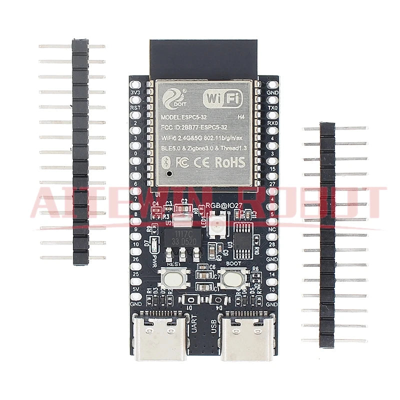 ESP32-C5-DevKitC-1 Development Board Dual-frequency 2.4G 5GHz WiFi Module with Pin N4 4MB Flash WIFI 6 CH340 30PIN ESP32 C5