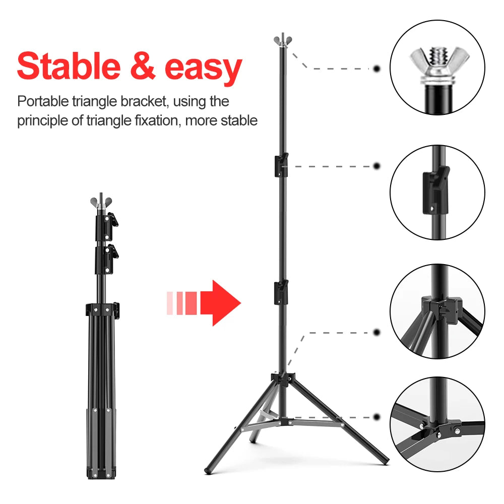Photography Backdrop Stand Adjustable Photo Studio Video Background Support System 2MX3M 2.6MX3M Backdrops With Carry Bag Frame