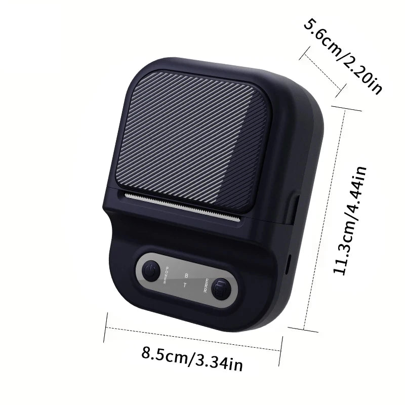 Support 12-57mm Width Mini Thermal Label Printer Self-adhesive Paper Portable Inkless Printer Bluetooth Sticker Tag Label Maker