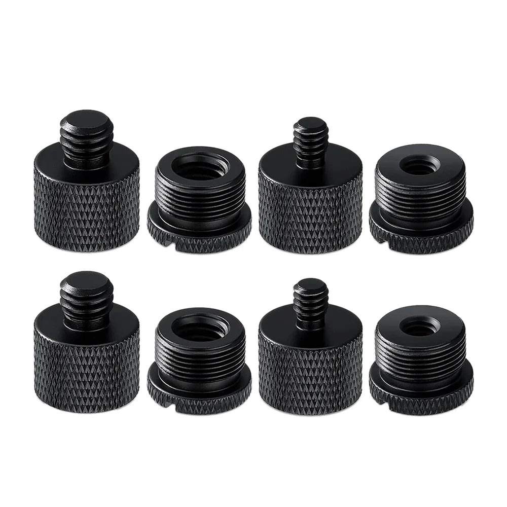 8Pcs Mic Stand Thread Adapter Set,5/8 Female To 3/8 Male and 3/8 Female To 5/8 Male Screw Adapter Thread