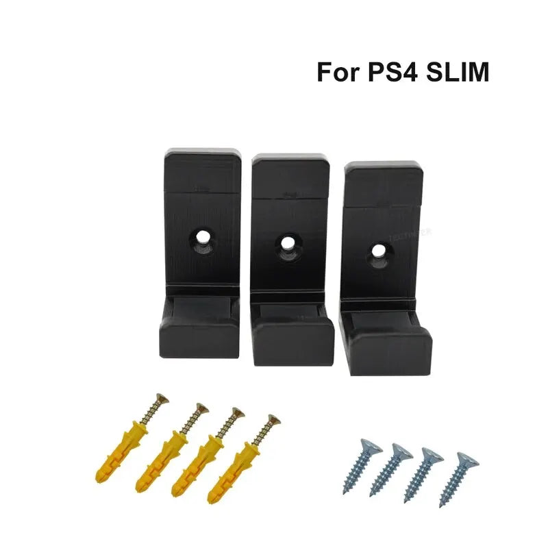 3PCS Wall Mount For PS4 Video Game Console Hanging Host Rack Hook Wall Bracket Holder Bracket For PS4 Pro/Slim Accessories