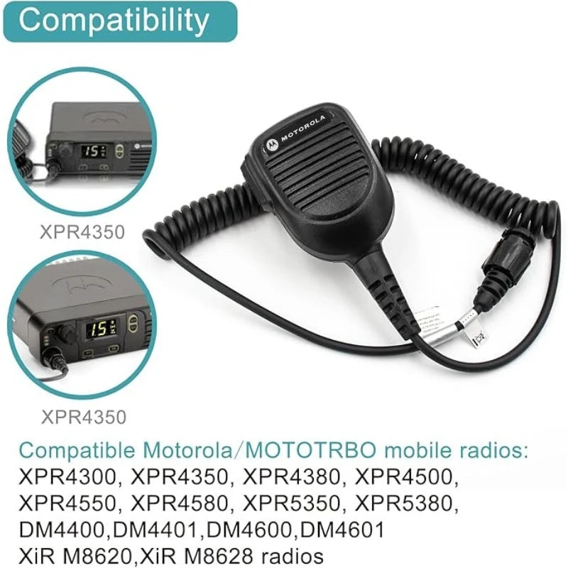 RMN5052A Hand PTT Mic Speaker Microphone for MOTOTRBO DGM4100 DGM6100 DM3400 DM3601 DM4400 M8220 M8268 M8620 XPR4300 XPR4550