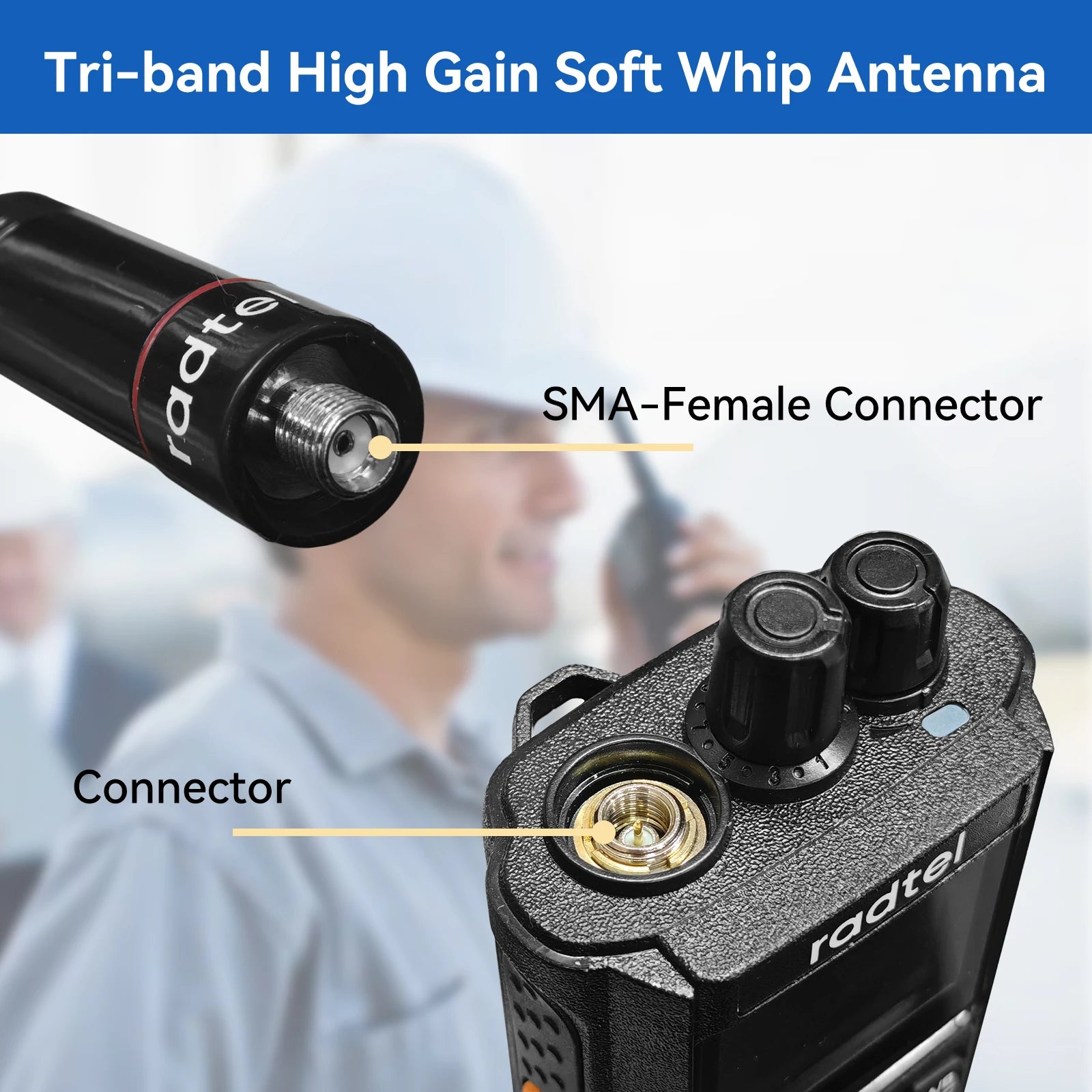 Tri-Band Flex Antenna 144//220/430MHz or Dual Band 137-173MHz/350-390MHz or 400-480MHz/245MHz for Rt-4D Rt-470 Rt-860 Rt-920