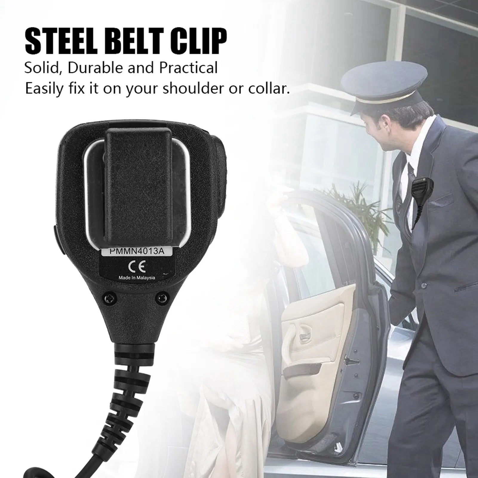 3.5mm Headphone Jack Speaker mic Walkie talkie Radio Hand Microphone with Steel Belt Clip Handheld Speaker Mic Hand Microphone