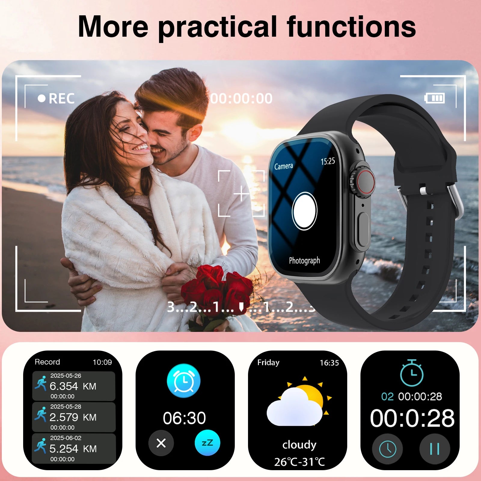 New Watch Smart Watch 49mm 2026 New Men Women  Bluetooth Call BT Music Games Wireless Charging Smartwatch