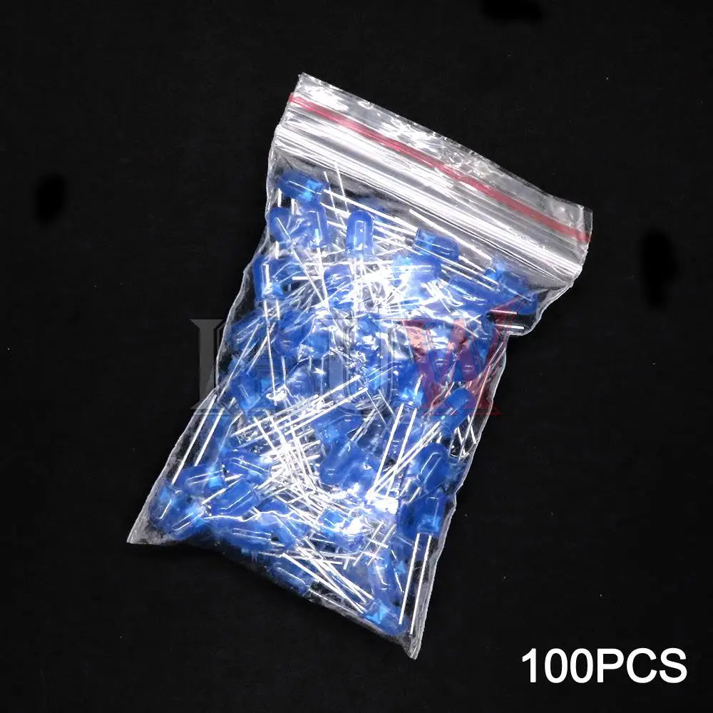 100PCS/LOT 5mm LED Diode F5 Assorted Kit IBUW White Green Red Blue Yellow Orange Pink Purple Warm White DIY Light Emitting Diode