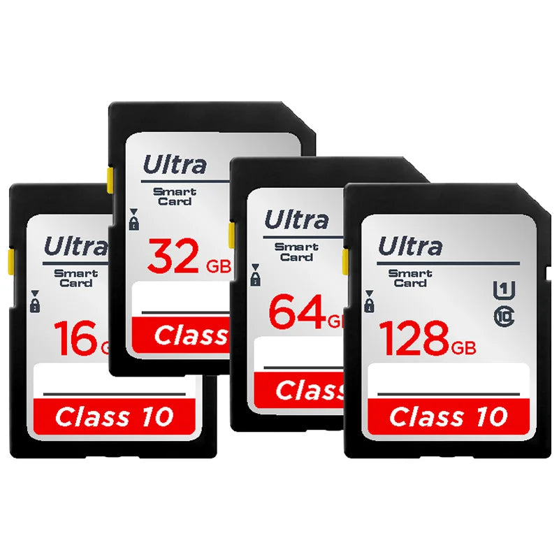 SD Card 64GB 128GB 256GB V10 16GB 32GB Normal Full Size Flash SD Memory Card High Speed for Camera