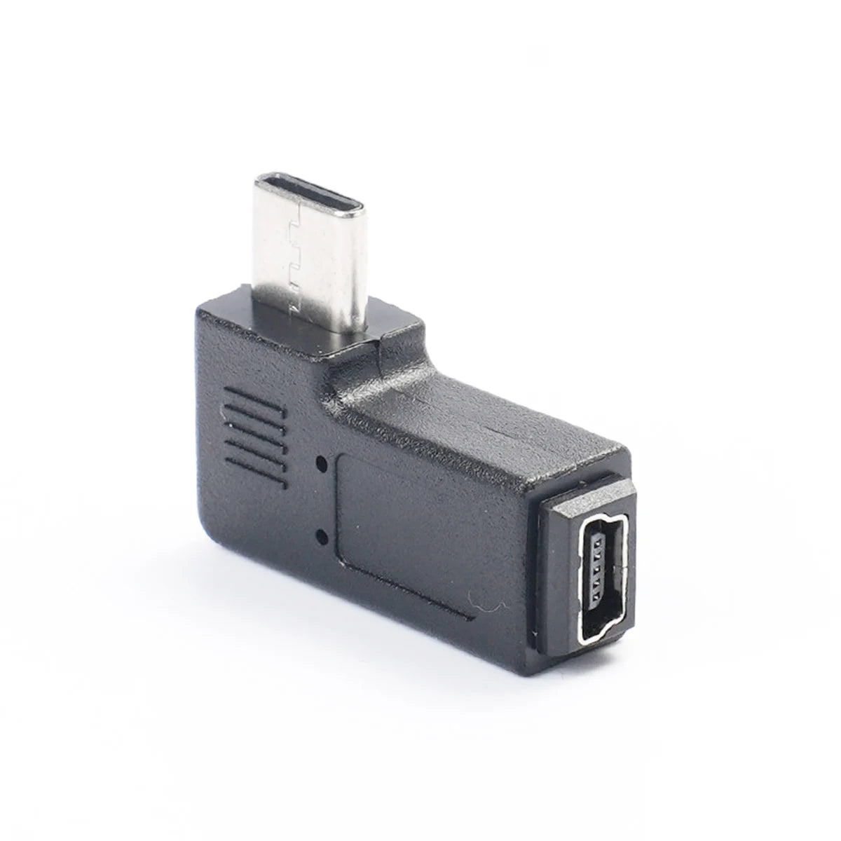 1pc 90 Degree Right Angle USB Type C Male to Mini 5 Pin USB Female Charge Data Sync Adapter Connector For Camera GPS Dash Cam