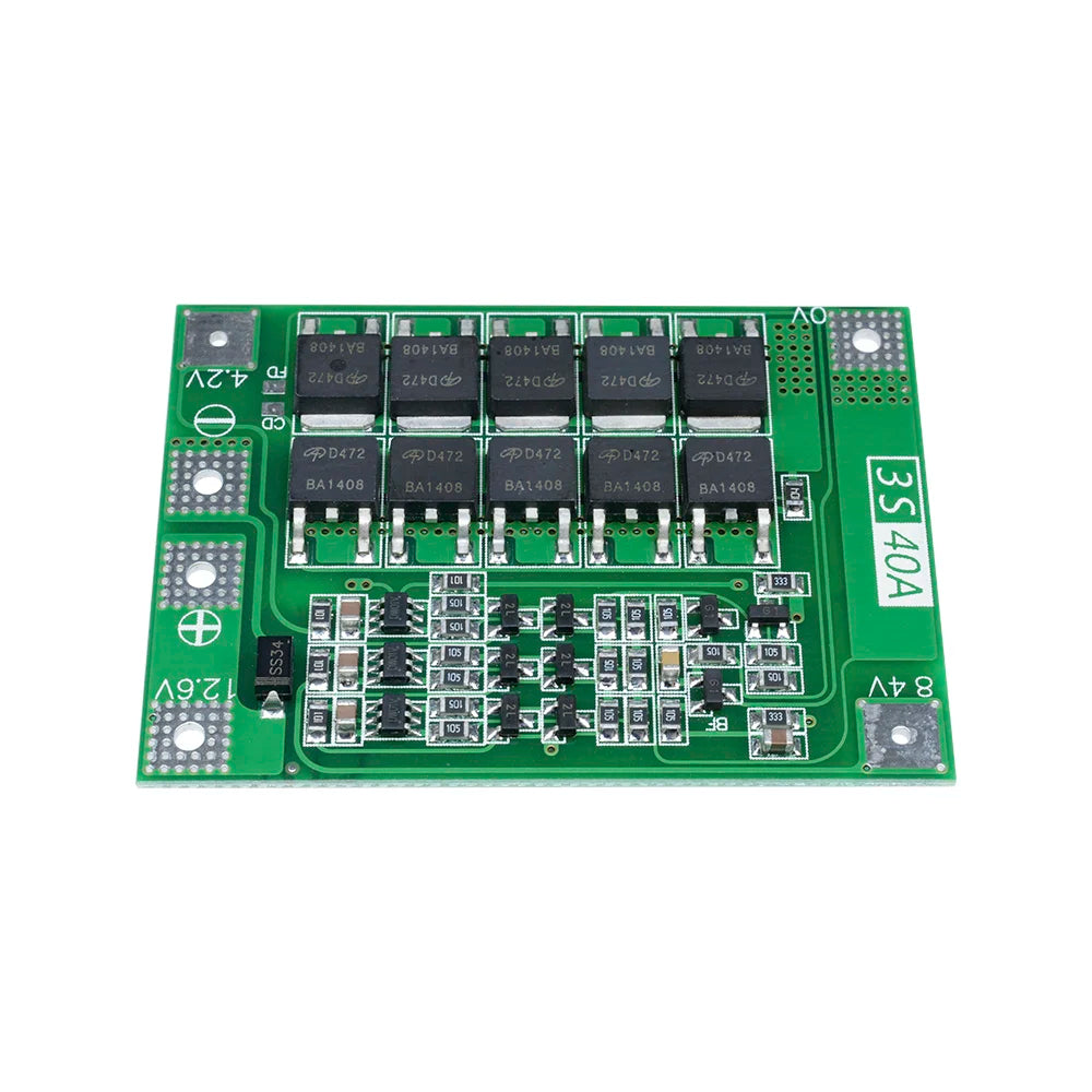 BMS 3S 12V 40A Lithium Battery Protection Board 18650 Lithium Battery Charging Protector Same Port