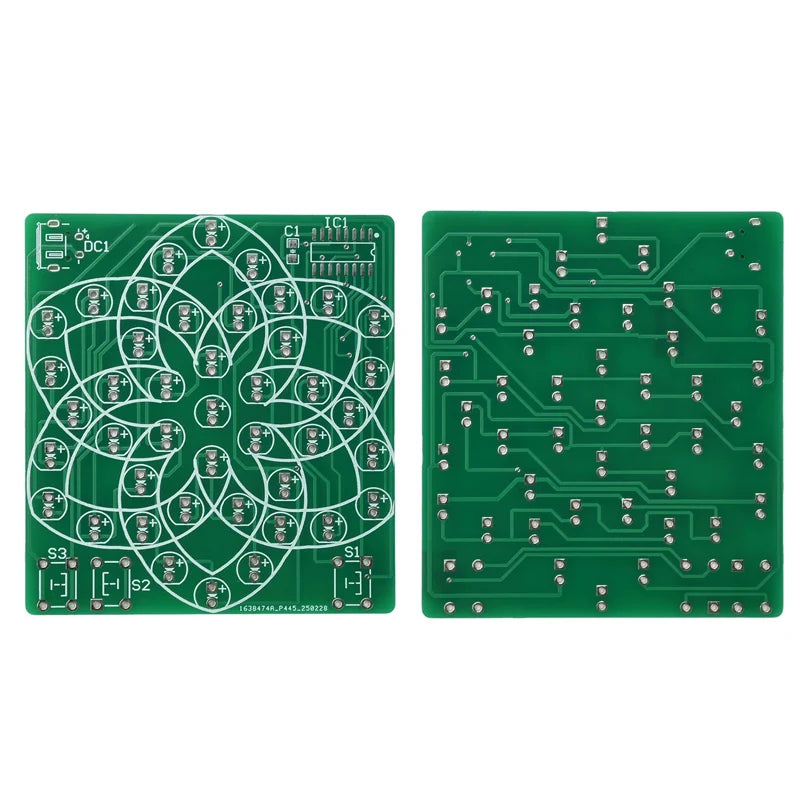 DIY Electronic Kit Multi Style Pattern Electronic Windmill Flowing Water Light 43 LED 5V Fun Soldering Component Training Suite