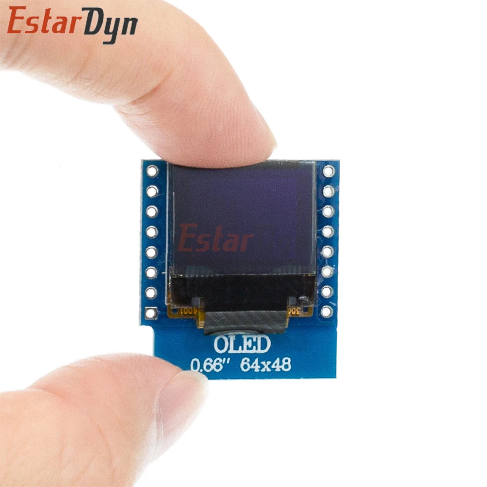 0.66 inch OLED Display Module for WEMOS D1 Mini ESP32, 64x48 Pixels I2C/IIC Interface SSD1306 Driver, Compatible with