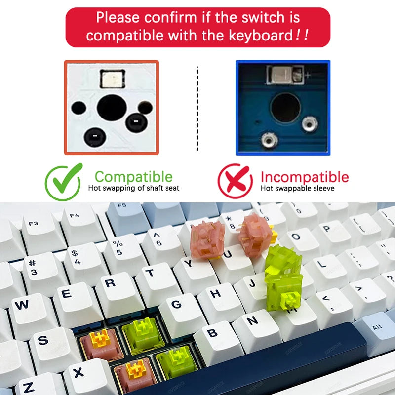 Outemu Silent Peach V3 Switch Lubed Silent Lemon V3 Switches Mechanical Keyboard Linear Tactile 5Pin Hot Swap PA66 Pre Lubed POM