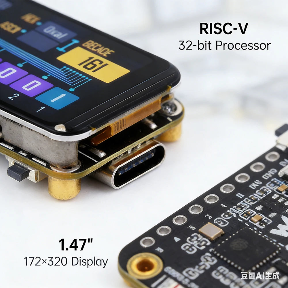 ESP32-C6 IoT Development Board Module LCD 1.47" Screen 2.4GHz WiFi6 & BlE 5.0,for Arduino IoT Intelligent system