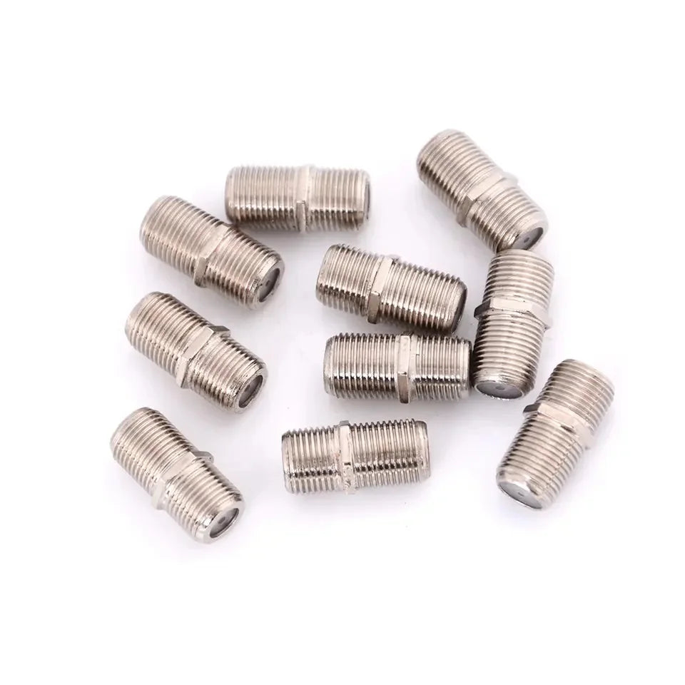 10pcs/Pack Practical F Type Coupler UHF Adapter Connector Female F/F Jack RG6 Coax Coaxial Cable Used In Video High Quality
