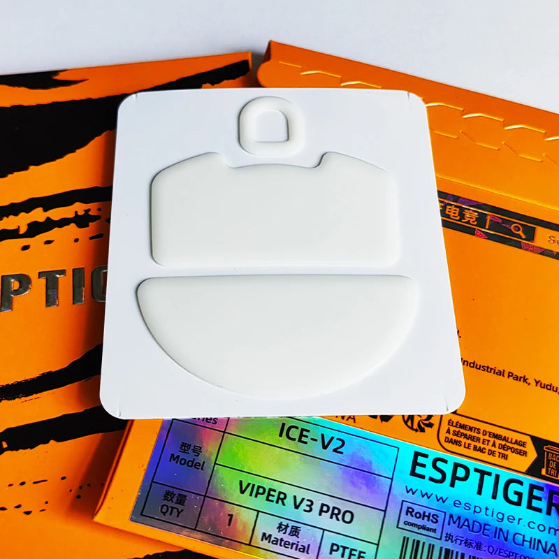 1 Pack Original Esports Tiger ICE V2 Mouse Skates Mouse Feet For Razer Viper V3 PRO White Arc PTFE Mice Feet Glides