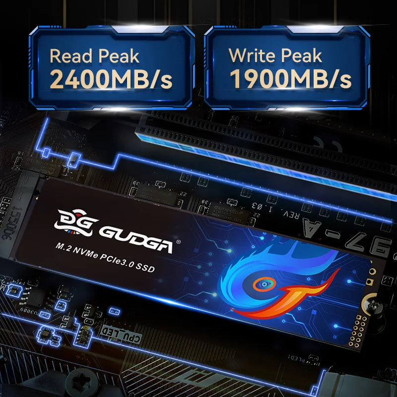 GUDGA SSD Nvme M2 1TB 512GB 256GB 128GB Pci-e 3.0x4 SSD Nvme Internal Solid State Disk Hard Disk For PC Laptop Computer