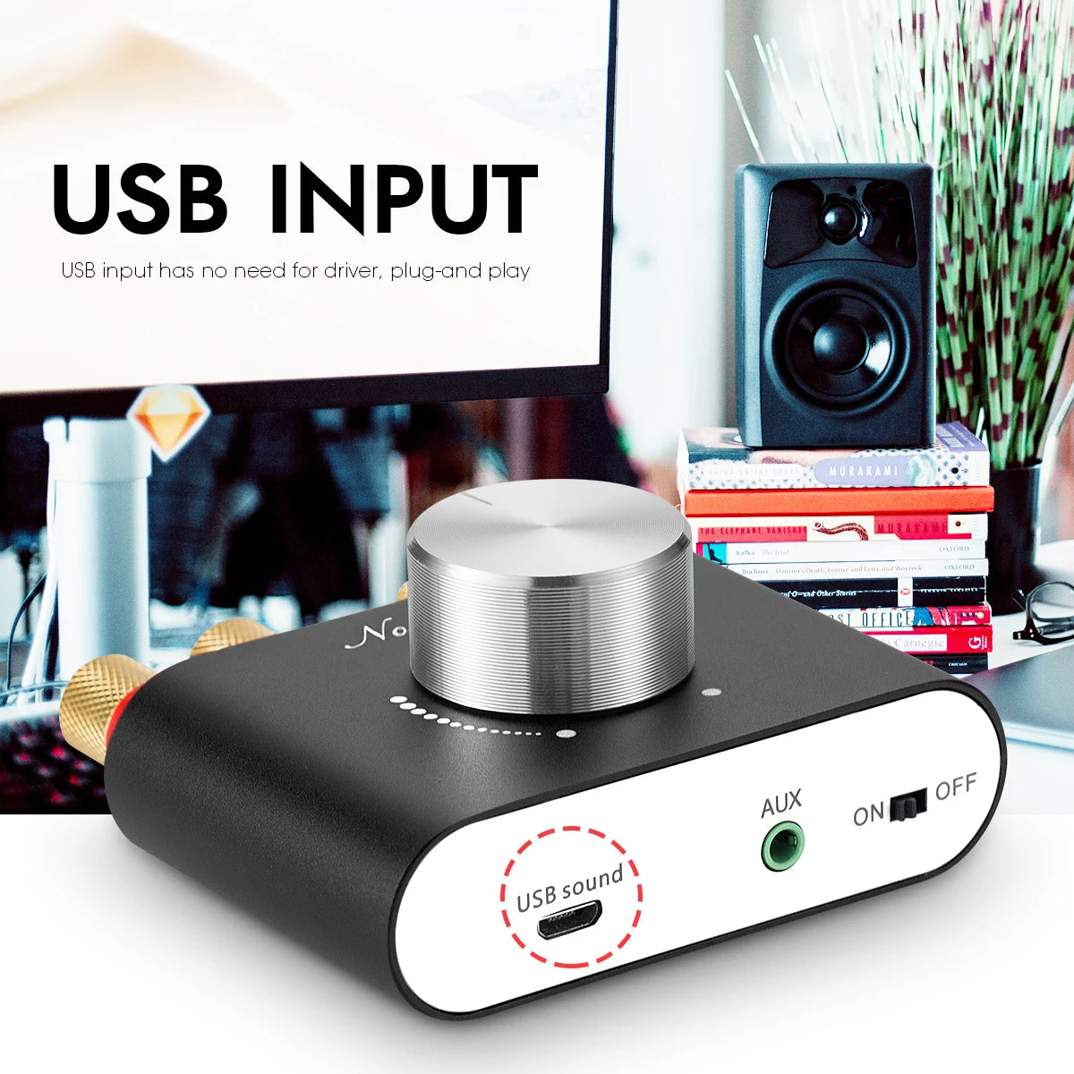 Nobsound Mini Bluetooth 5.0 TPA3116 Digital Amplifier Hifi Stereo Audio Receiver Power Amp 50W+50W Car Sound Amplifiers