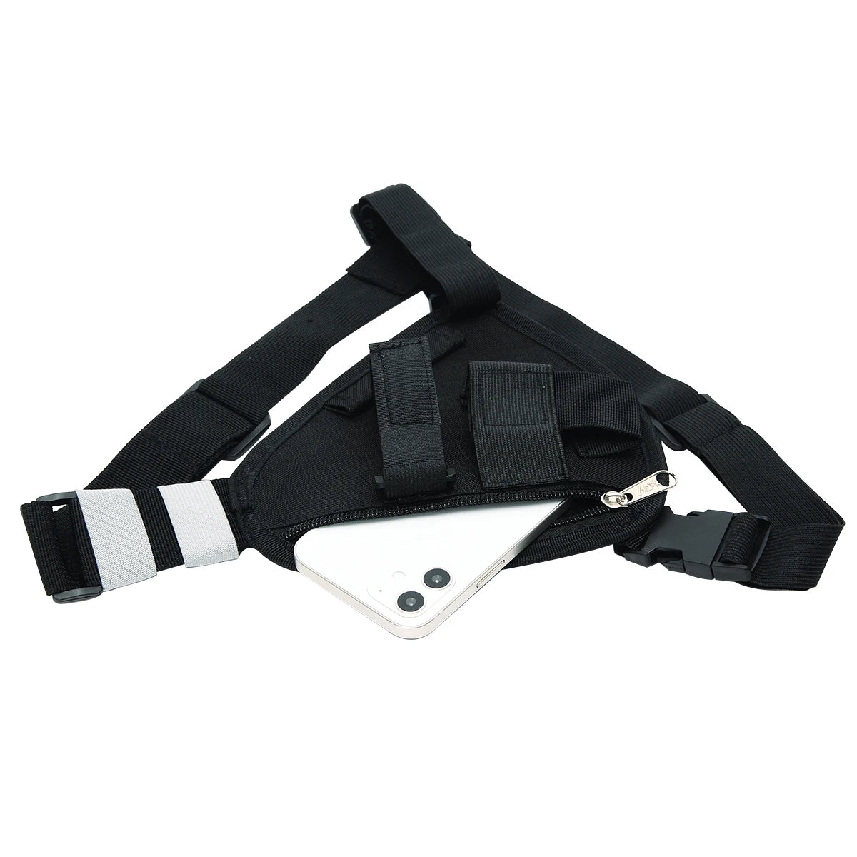 ABBRREE Radio Chest Harness Tactical Vest Nylon Vest Chest Rig Pack Bag Pouch Holster Walkie Talkie for BF-888S UV-5R