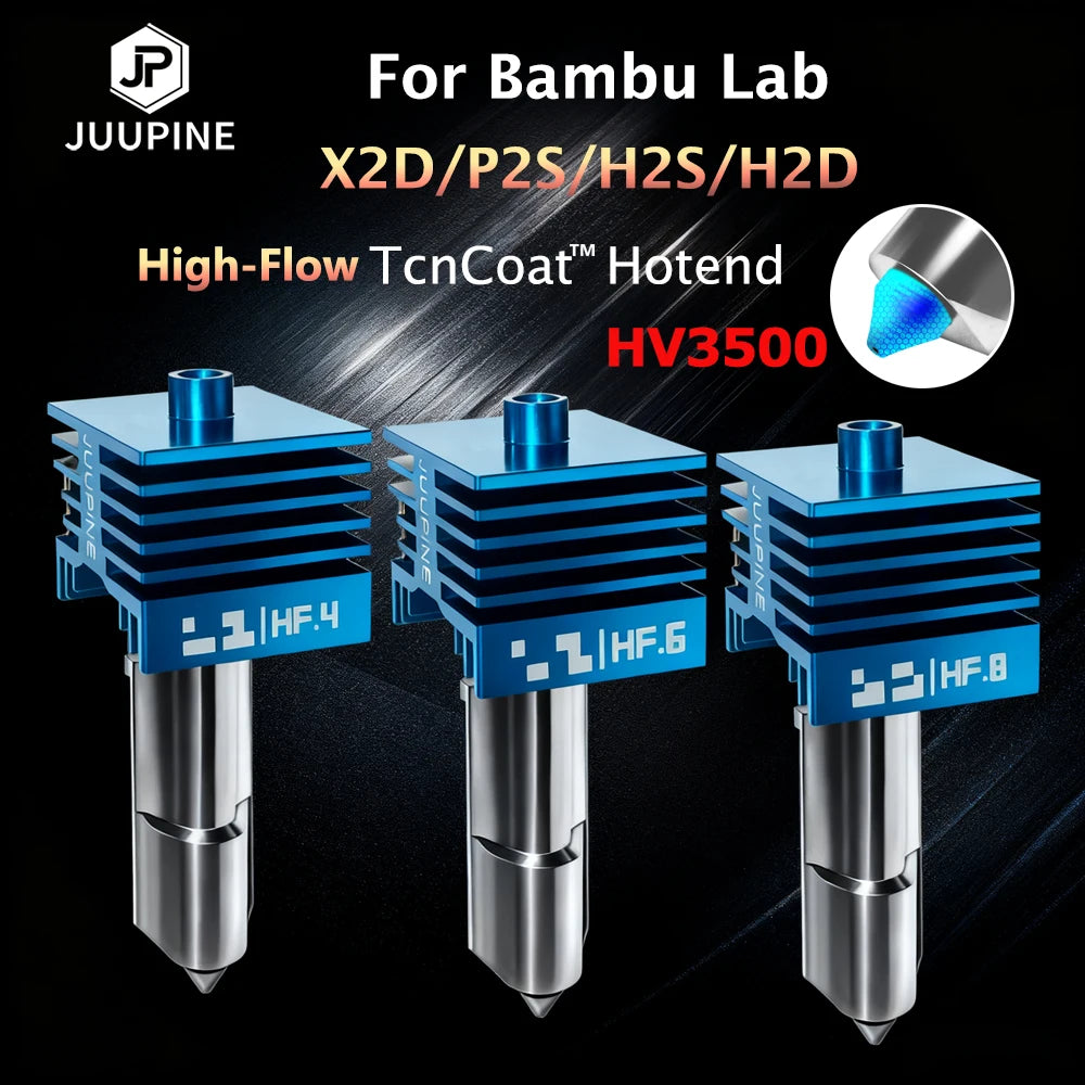 Upgrade TcnCoat for Bambu Lab X2D P2S H2D H2S Hotend High Flow Bambulab Nozzle 0.4 0.6 0.8 Hot End Quality Assurance Accessories