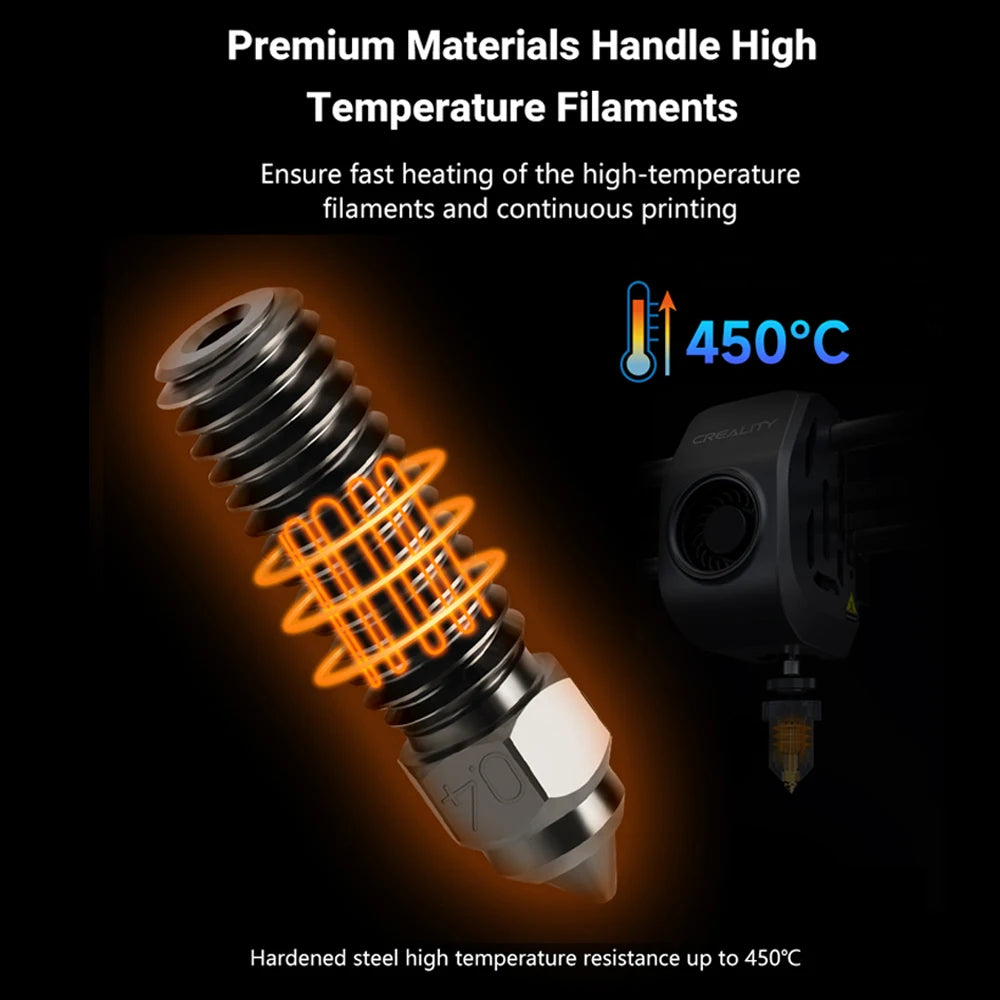 Nozzle For Creality K1 Max Ender 3 V3 KE CR-M4 Bimetal Plated Copper Hard Steel Brass For Vyper Kobra Sovol SV06 Plus/SV07