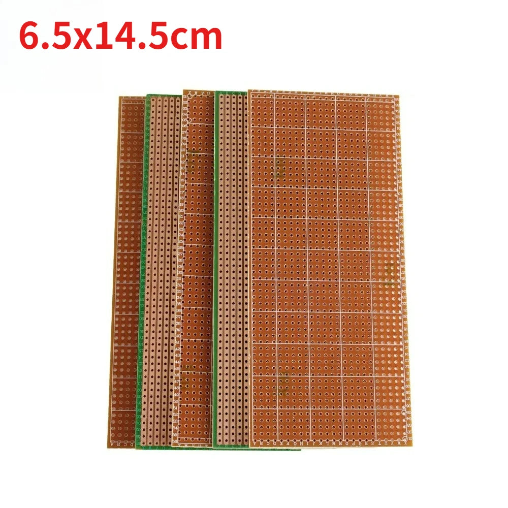 5-20PCS Universal PCB Board 6.5x14.5cm Stripboard PCB Platine Single Sided Circuit Board Yellow DIY Experiment Board for Arduino