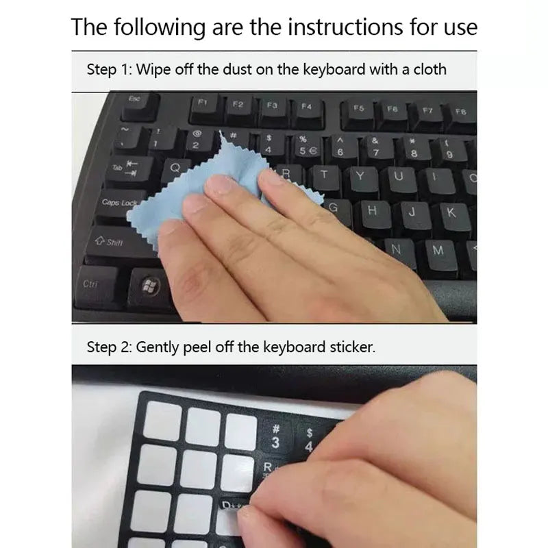 Keyboard Letter Stickers, Computer Keyboard Keycaps Repair Stickers, English Stickers, Notebook Frosted Self-Adhesive Stickers