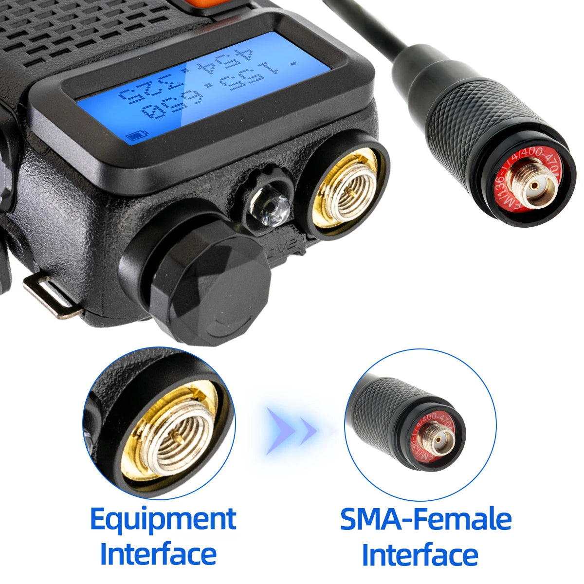 ABBREE AR-188 Gooseneck Tactical Antenna VHF UHF SMA-Female for Baofeng Walkie Talkie UV-5R 5RH 13 17 21 PRO Quangsheng UV-K5(6)